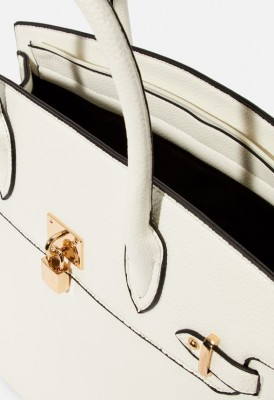 L. Lock Down Satchel - White