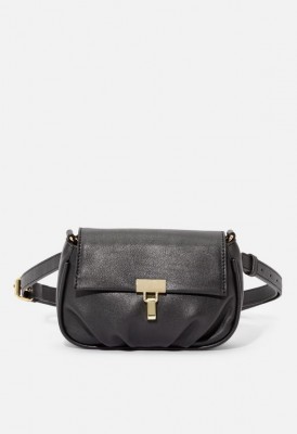 L. Turnlock Convertible Crossbody Bag - Black