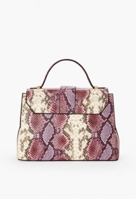 L. Renewed Vintage Satchel - Purple Multi-Snake