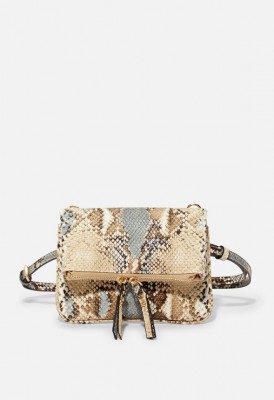 L. Flap Over Belt Bag - Blue Snake