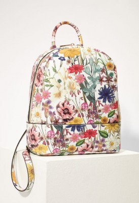 L. Chain Strap Backpack - Floral