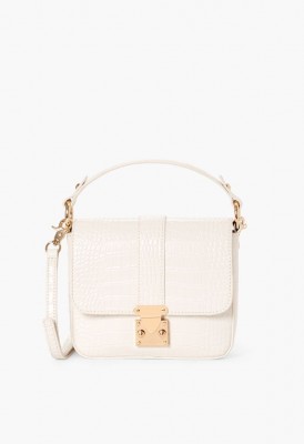 L. Florida Walk Crossbody Bag - White Croc