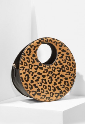 L. Circle Crossbody Bag - Leopard