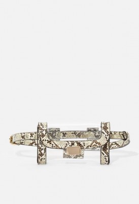 L. Pieced Belt Bag - Pvc/ Grey Snake