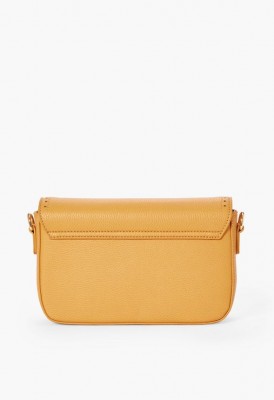 L. Circle Cut Crossbody Bag - Yellow
