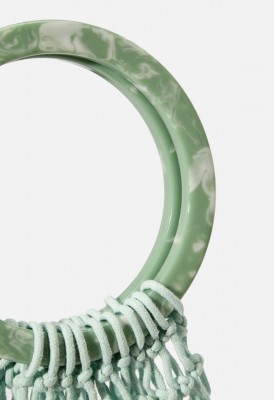 L. Macrame Day Mini Tote - Mint