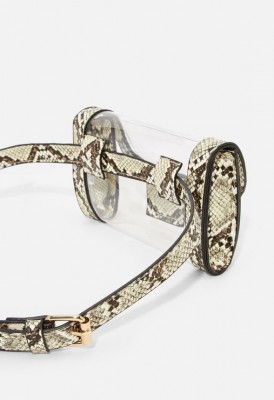 L. Pieced Belt Bag - Pvc/ Grey Snake