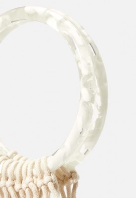 L. Macrame Day Mini Tote - White